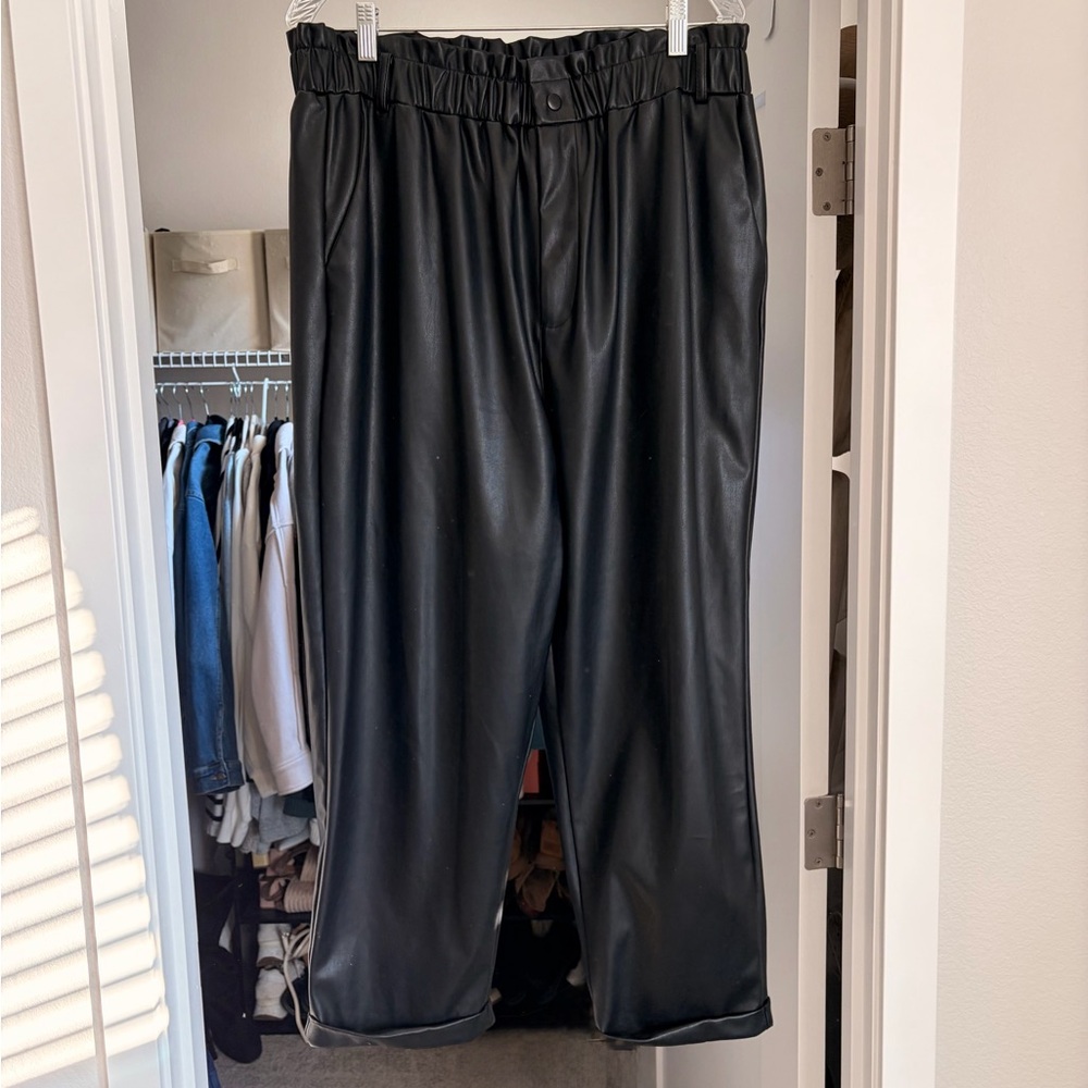 BP Black Vegan Leather Pants